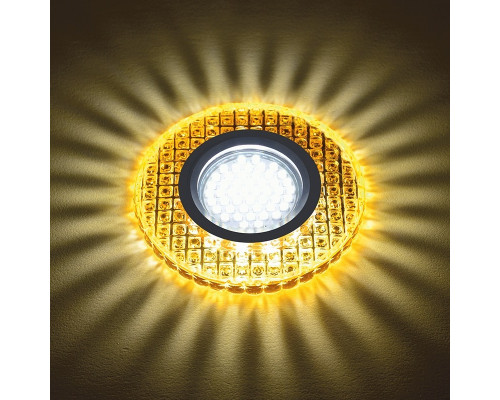 Встраиваемый светильник с LED подсветкой Fametto Luciole DLS-L143 Gu5.3 Glassy/Gold (UL-00003884)