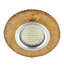 Встраиваемый светильник с LED подсветкой Fametto Luciole DLS-L150 Gu5.3 Glassy/Yellow (UL-00003906)