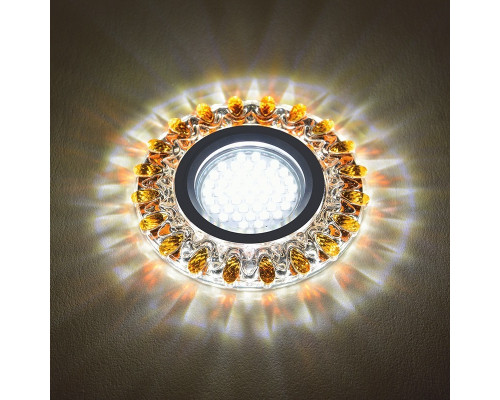 Встраиваемый светильник с LED подсветкой Fametto Luciole DLS-L148 Gu5.3 Glassy/Gold (UL-00003900)