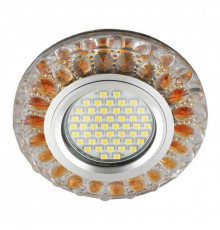 Встраиваемый светильник с LED подсветкой Fametto Luciole DLS-L151 Gu5.3 Glassy/Gold (UL-00003909)