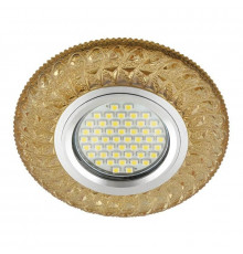 Встраиваемый светильник с LED подсветкой Fametto Luciole DLS-L144 Gu5.3 Glassy/Gold (UL-00003888)