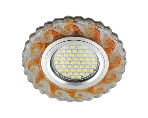 Встраиваемый светильник с LED подсветкой Fametto Luciole DLS-L139 Gu5.3 Glassy/Tea (UL-00003873)