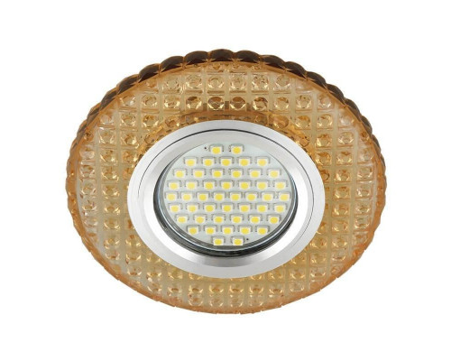 Встраиваемый светильник с LED подсветкой Fametto Luciole DLS-L143 Gu5.3 Glassy/Gold (UL-00003884)