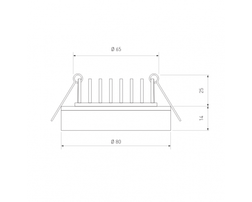 Встраиваемый светодиодный светильник Elektrostandard DSKR80 5W 4200K WH (a030555)