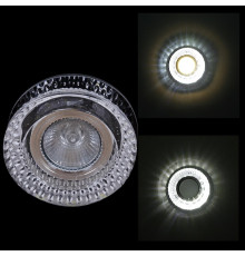 Встраиваемый светильник с LED подсветкой Reluce 71090-9.0-001D MR16 +LED3W BK (1390159)