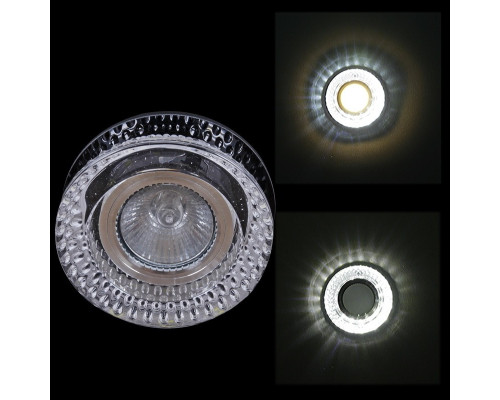 Встраиваемый светильник с LED подсветкой Reluce 71090-9.0-001D MR16 +LED3W BK (1390159)