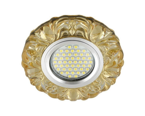 Встраиваемый светильник с LED подсветкой Fametto Luciole Dls-L136 Gu5.3 Glassy/Yellow (UL-00003863)