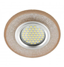 Встраиваемый светильник с LED подсветкой Fametto Luciole DLS-L142 Gu5.3 Glassy/Light Tea (UL-00003881)