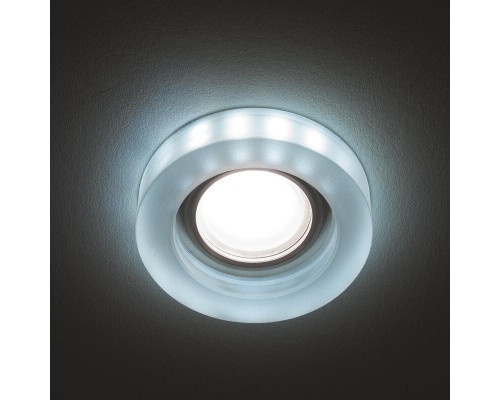 Встраиваемый светильник с LED подсветкой Fametto Luciole DLS-L110 GU5.3 CHROME-MATT CLEAR (UL-00000361)