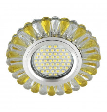 Встраиваемый светильник с LED подсветкой Fametto Luciole DLS-L145 Gu5.3 Glassy/Gold (UL-00003891)