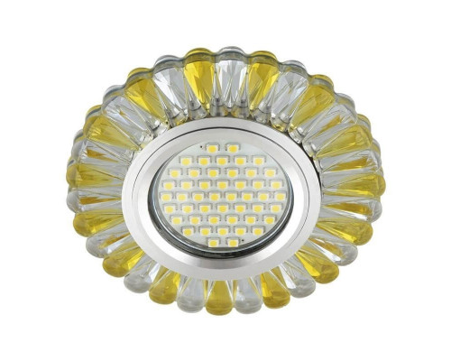 Встраиваемый светильник с LED подсветкой Fametto Luciole DLS-L145 Gu5.3 Glassy/Gold (UL-00003891)