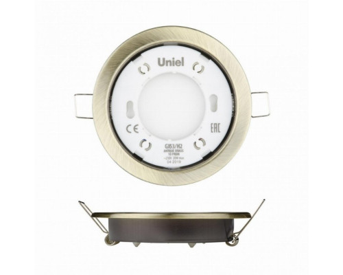 Встраиваемый светильник (UL-00005056) Uniel GX53/H2 Antique Brass 10 Prom