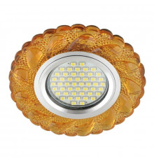 Встраиваемый светильник с LED подсветкой Fametto Luciole DLS-L147 Gu5.3 Glassy/Gold (UL-00003897)