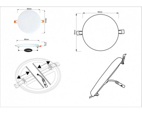 Светильник встраиваемый светодиодный Arte lamp Prior A7981PL-1WH