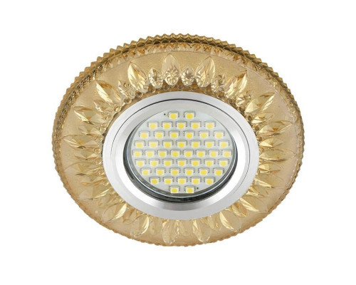 Встраиваемый светильник с LED подсветкой Fametto Luciole DLS-L141 Gu5.3 Glassy/Gold (UL-00003878)