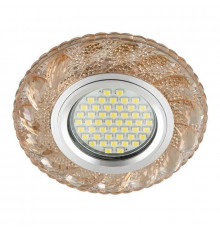 Встраиваемый светильник с LED подсветкой Fametto Luciole DLS-L147 Gu5.3 Glassy/Tea (UL-00003898)