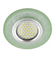 Встраиваемый светильник с LED подсветкой Fametto Luciole DLS-L142 Gu5.3 Glassy/Green (UL-00003882)