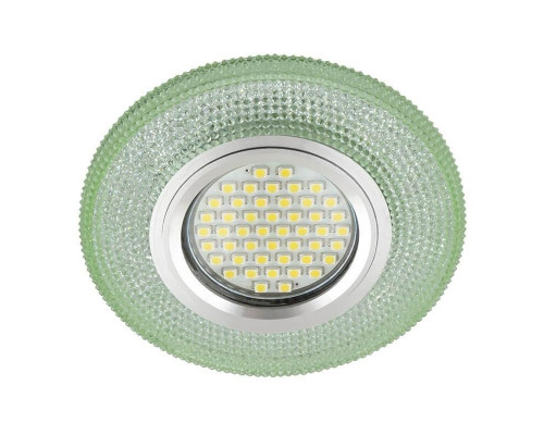 Встраиваемый светильник с LED подсветкой Fametto Luciole DLS-L142 Gu5.3 Glassy/Green (UL-00003882)