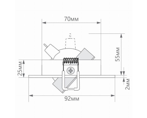 Светильник встраиваемый Feron DL2801 потолочный MR16 G5.3 белый-хром 32637