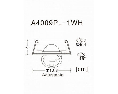 Встраиваемый светильник Arte Lamp Accento A4009PL-1WH