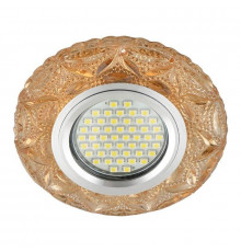 Встраиваемый светильник с LED подсветкой Fametto Luciole DLS-L149 Gu5.3 Glassy/Tea (UL-00003904)