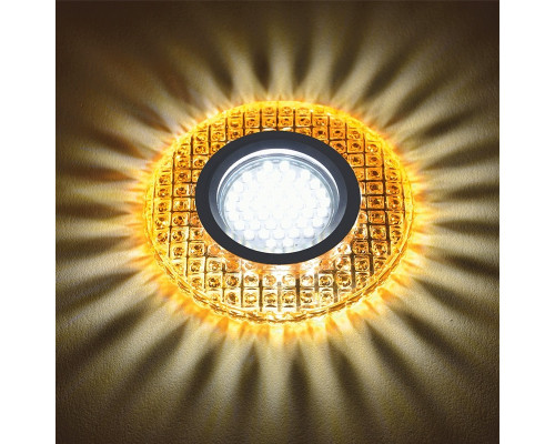 Встраиваемый светильник с LED подсветкой Fametto Luciole DLS-L143 Gu5.3 Glassy/Light Tea (UL-00003885)