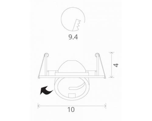 Встраиваемый светильник Arte Lamp Accento A4009PL-1BK