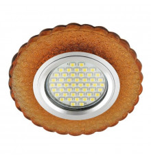 Встраиваемый светильник с LED подсветкой Fametto Luciole DLS-L140 Gu5.3 Glassy/Gold (UL-00003875)