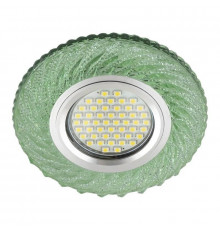 Встраиваемый светильник с LED подсветкой Fametto Luciole DLS-L137 Gu5.3 Glassy/Green (UL-00003867)