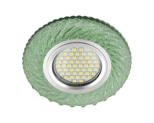 Встраиваемый светильник с LED подсветкой Fametto Luciole DLS-L137 Gu5.3 Glassy/Green (UL-00003867)