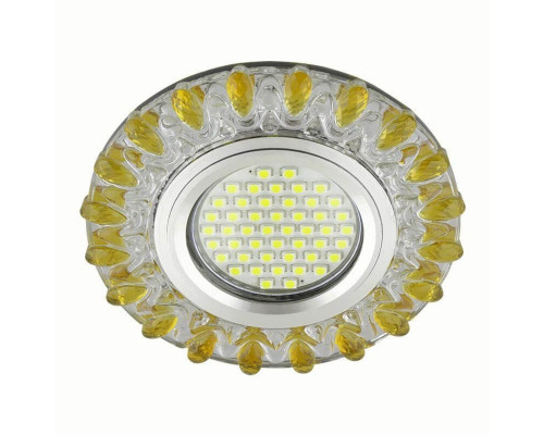 Встраиваемый светильник с LED подсветкой Fametto Luciole DLS-L148 Gu5.3 Glassy/Gold (UL-00003900)