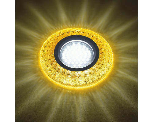 Встраиваемый светильник с LED подсветкой Fametto Luciole DLS-L144 Gu5.3 Glassy/Gold (UL-00003888)