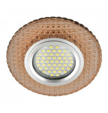 Встраиваемый светильник с LED подсветкой Fametto Luciole DLS-L135 Gu5.3 Glassy/Light Tea (UL-00003860)