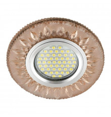 Встраиваемый светильник с LED подсветкой Fametto Luciole DLS-L141 Gu5.3 Glassy/Light Tea (UL-00003879)