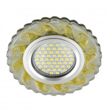 Встраиваемый светильник с LED подсветкой Fametto Luciole DLS-L139 Gu5.3 Glassy/Gold (UL-00003872)