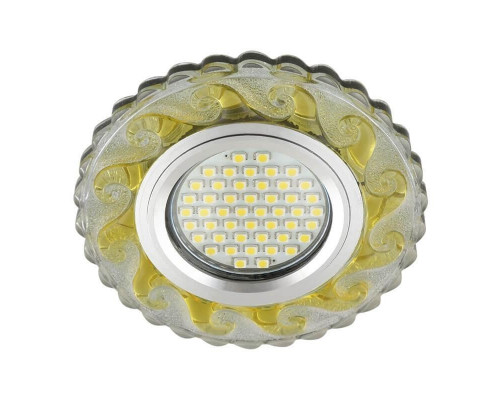 Встраиваемый светильник с LED подсветкой Fametto Luciole DLS-L139 Gu5.3 Glassy/Gold (UL-00003872)