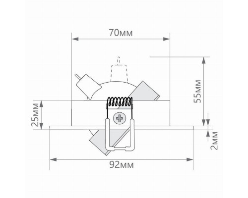 Светильник встраиваемый Feron DL2811 потолочный MR16 G5.3 белый-хром 32643