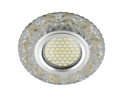 Встраиваемый светильник с LED подсветкой Fametto Luciole DLS-L146 Gu5.3 Glassy/Gold (UL-00003894)