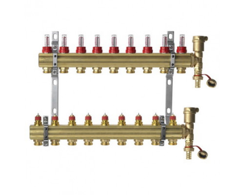 Комплект коллекторов Danfoss FHF-9F set, 9 контуров