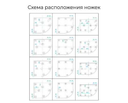 Душевой поддон полукруглый RGW ST/R-W Белый (1000x1000)