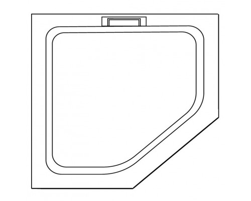 Душевой поддон трапеция RGW STA-61W Белый (900x900)