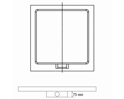 Душевой поддон квадратный RGW STA-01W Белый (900x900)