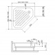 Душевой поддон трапеция RGW BT/CL-S (800x800)