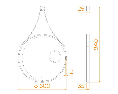 Зеркало с LED-подсветкой RGW MR-01