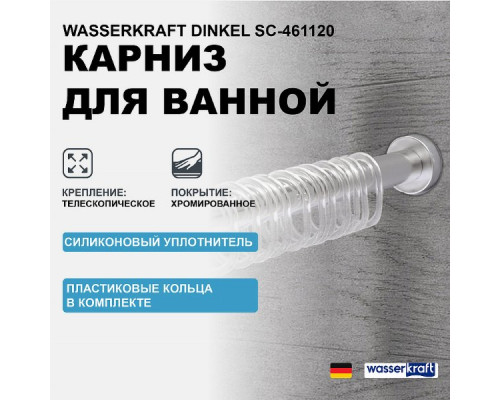 Карниз для ванны WasserKRAFT