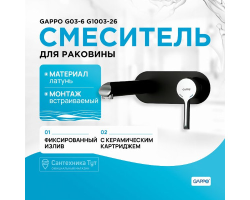 Смеситель для раковины Gappo