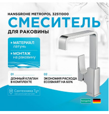 Смеситель для раковины Hansgrohe