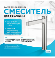 Смеситель для раковины Gappo