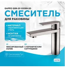 Смеситель для раковины Gappo