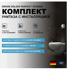 Комплект унитаза с инсталляцией Grohe